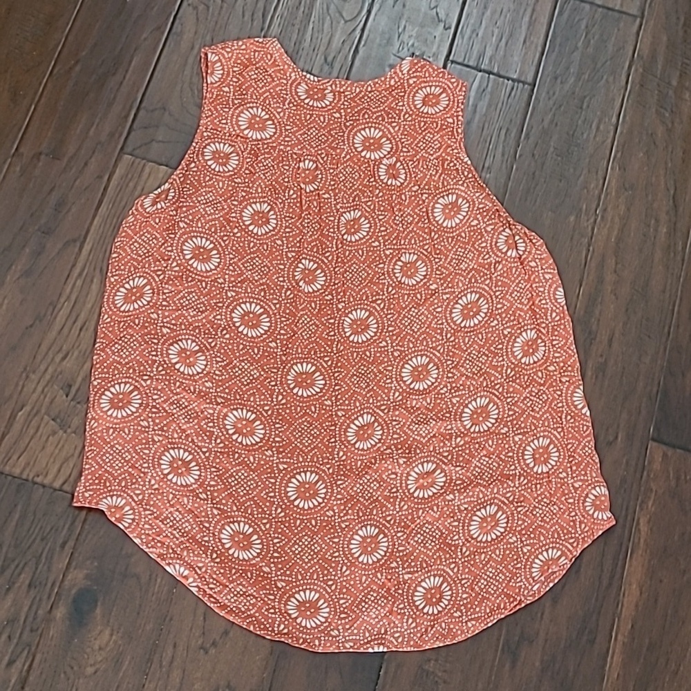 Lucky Brand Sleeveless Blouse with Abstract Polka-dot Print size XL - Picture 2 of 7